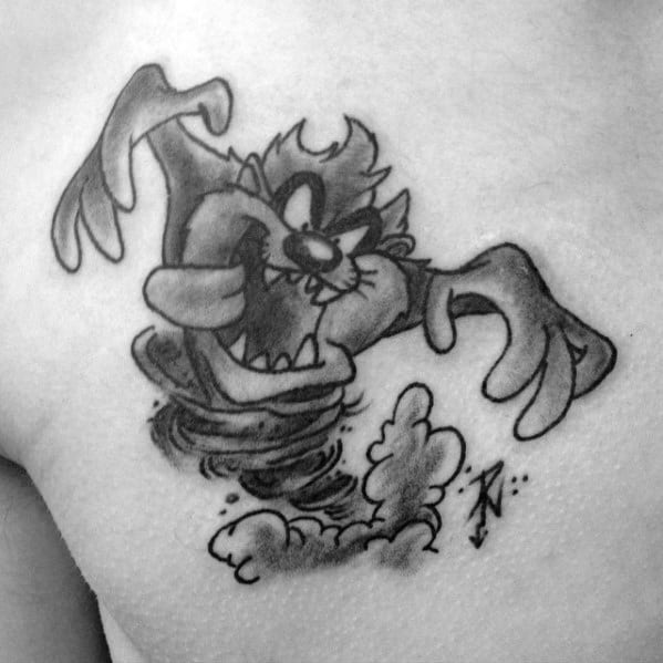 Cool Tasmanian Devil Tattoo Design Ideas For Male On Chest