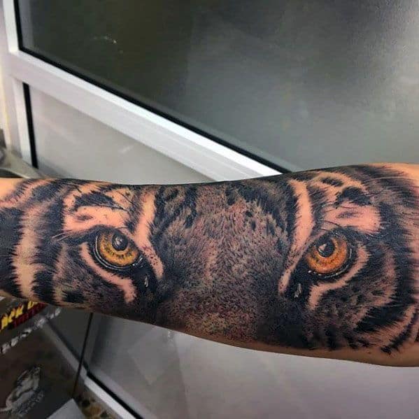 Cool Tiger Eyes Tattoo Design Ideas For Male