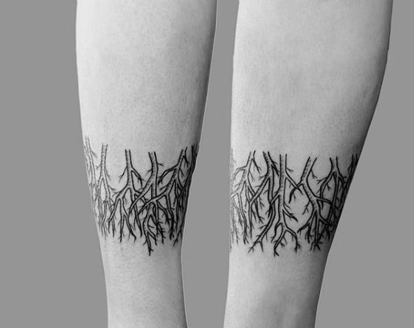 Cool Tree Roots Armband Tattoos For Guys