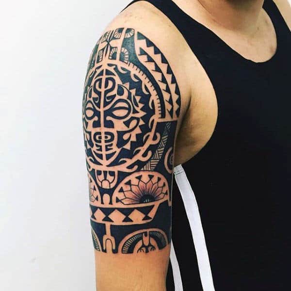 Cool Tribal Tattoos On Arm For Guys With Hawaiian Designs