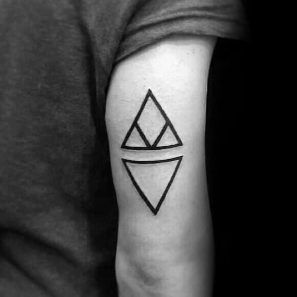 Cool Tricep Triangles Small Minimalist Tattoos For Men