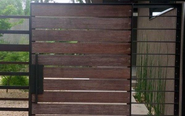 Cool Ultra Modern Metal Wooden Gate