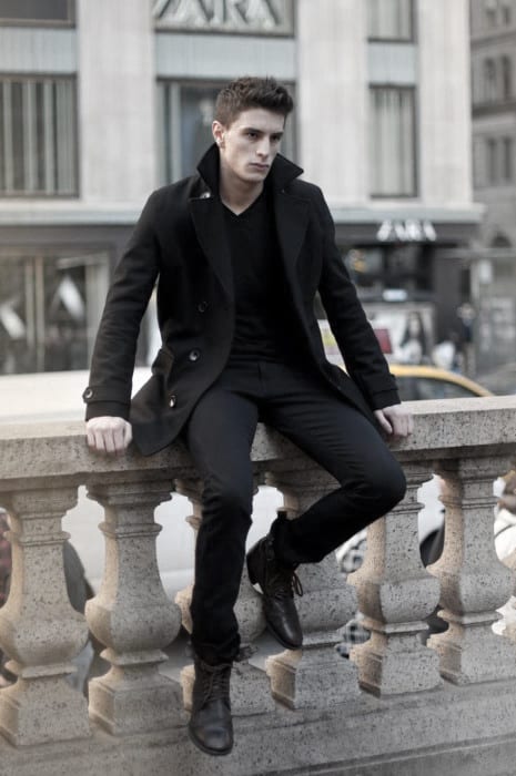 Cool Unique Winter Outfits Styles For Men All Black Clothing