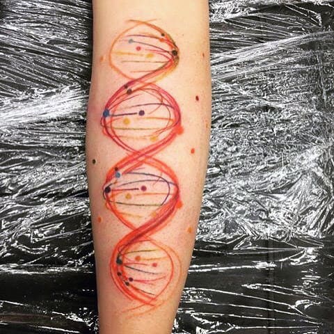 Tattoo uploaded by Devin  DNA Biochmeistry tattoo with adenine guanine  thymine and cytosine chemical strucutre  Tattoodo