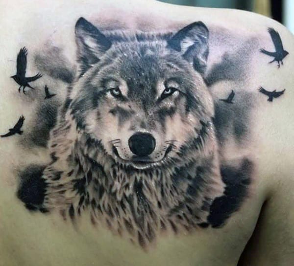 Cool Wolf Tattoos For Guys