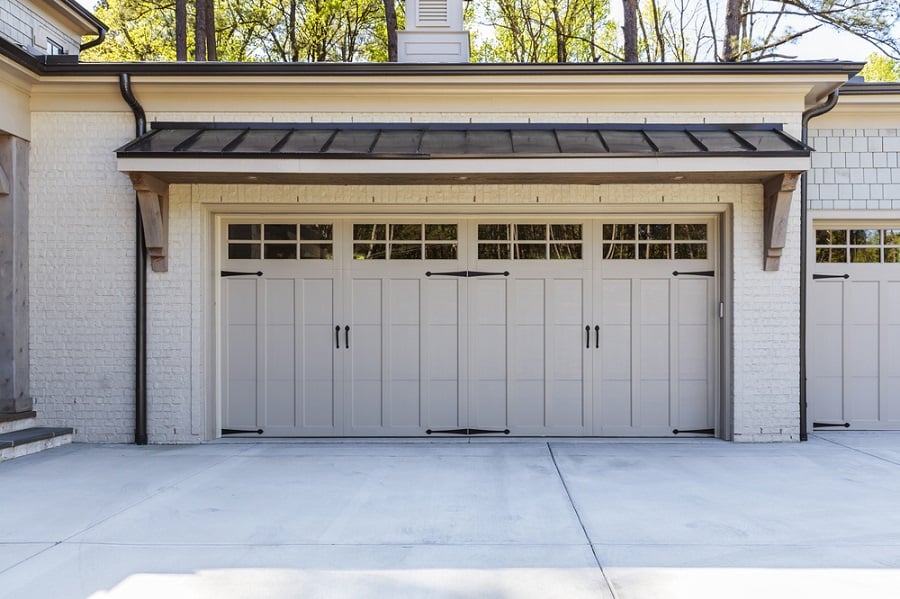 Copper Metal Contemporary Garage Door Design Ideas