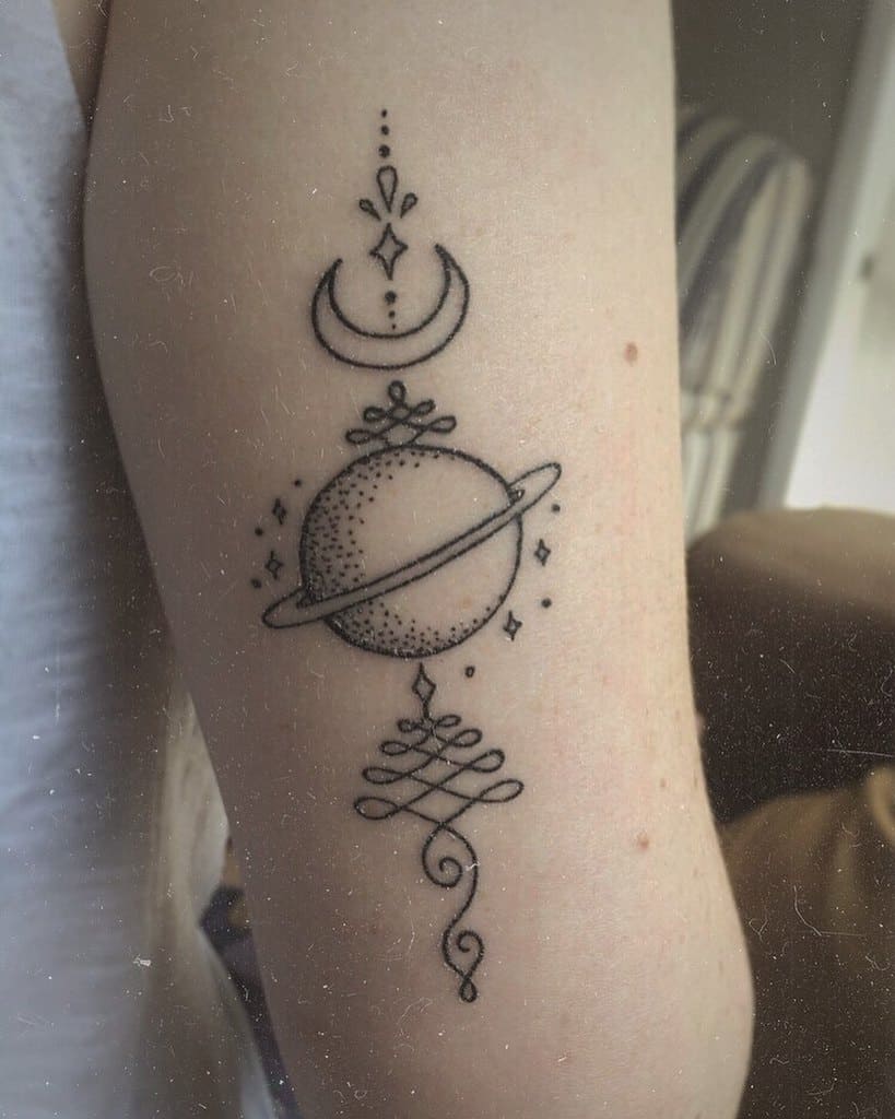Cosmic Unalome Tattoo