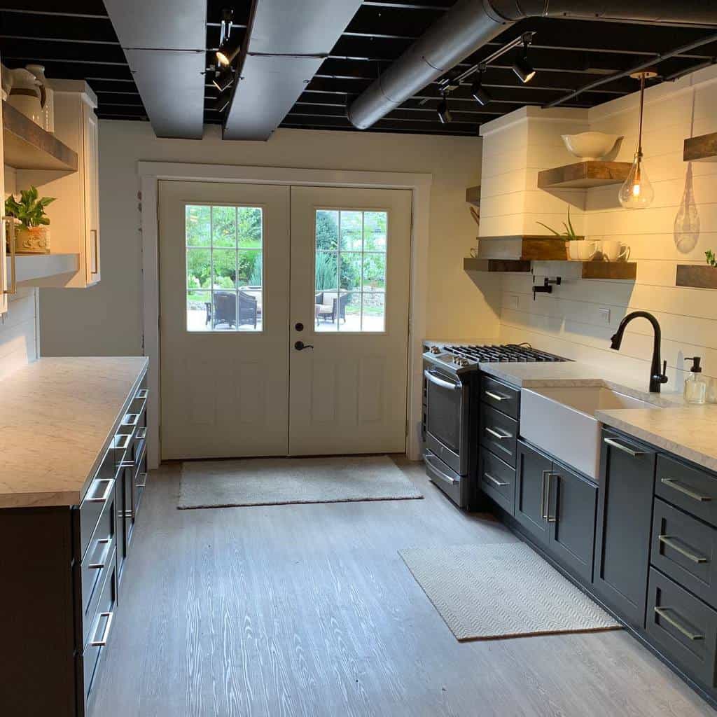cottage or country galley kitchen ideas thecarpentershp