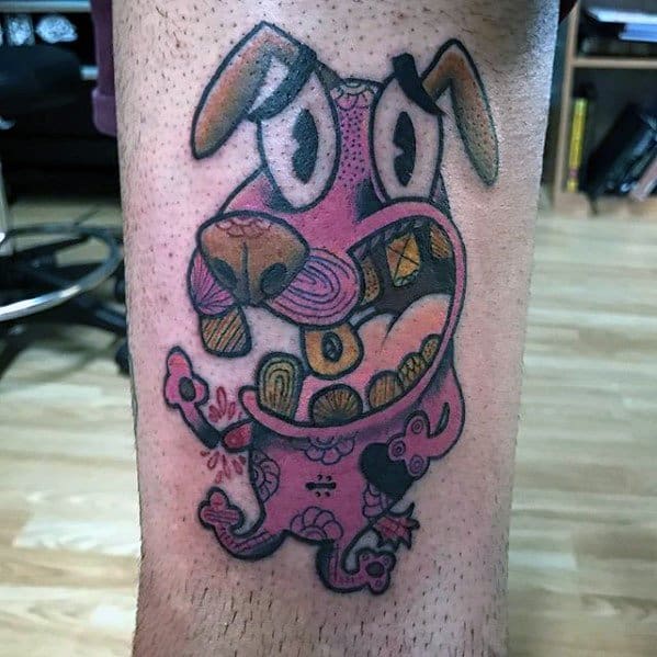 Courage The Cowardly Dog Mens Tattoo Ideas