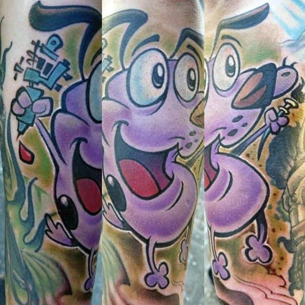 Courage The Cowardly Dog Tattoo Designs For Guys