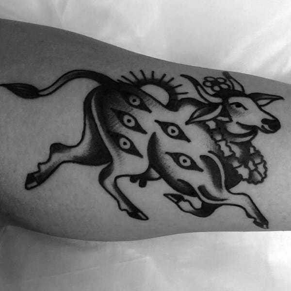 Cow Themed Tattoo Ideas For Men