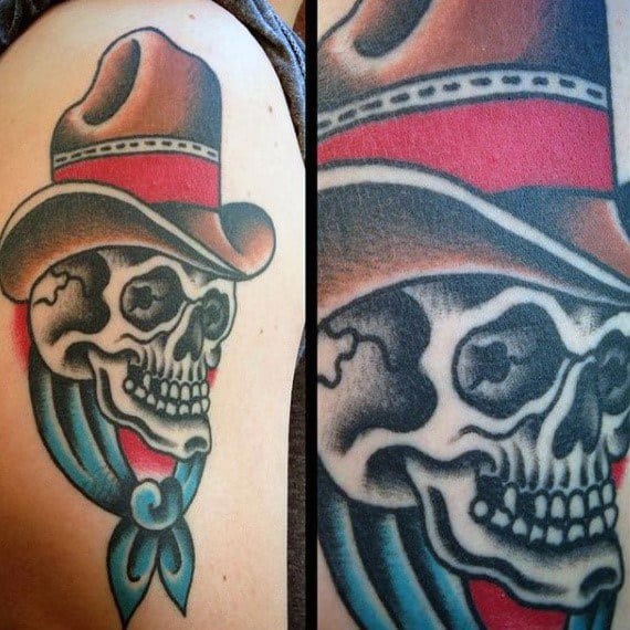Cowboy Hat Male Tattoos