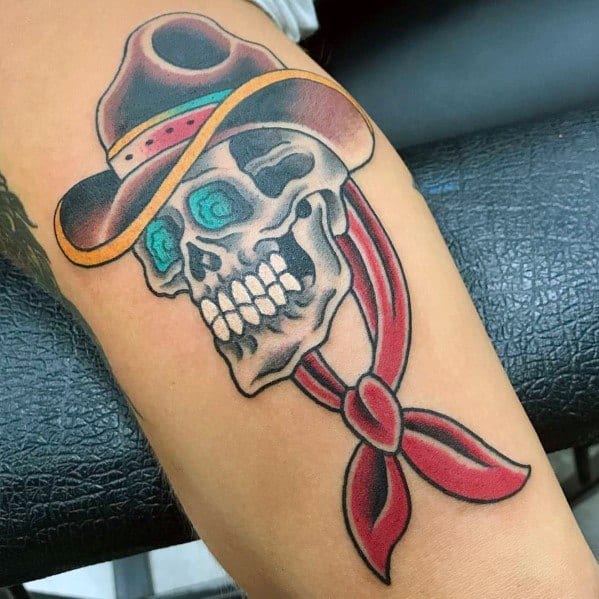 Cowboy Hat Mens Tattoos