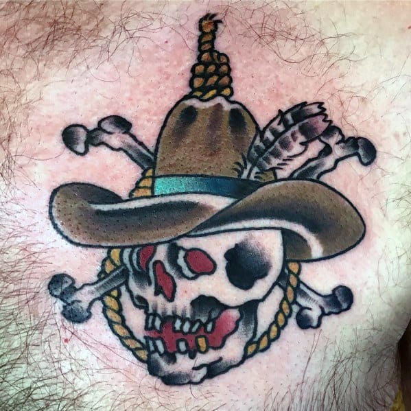 Cowboy Hat Tattoo Designs For Gentlemen