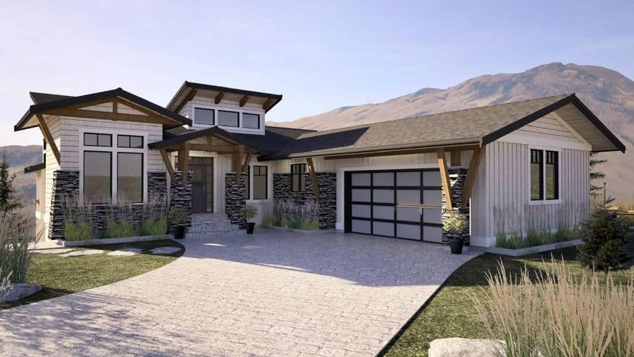 craftsman-style ranch home