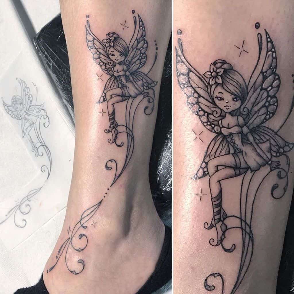 Creali Fatina Girl Fantasy Fairy Tattoo