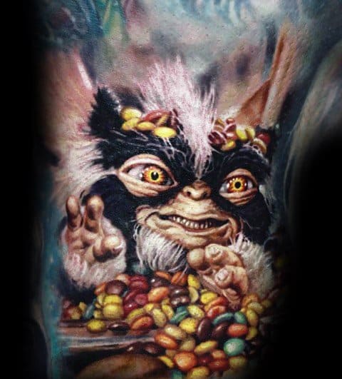 Creative 3d Hyper Realistic Gremlin Tattoos For Guys