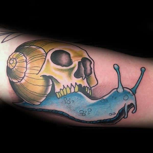 60 Snail Tattoo Designs For Men - Cool Slithering Ink Ideas