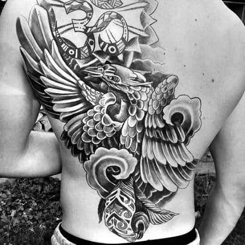 Creative Bird Tattoos For Men On Back