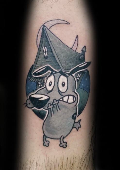 Creative Courage The Cowardly Dog Tattoos For Men
