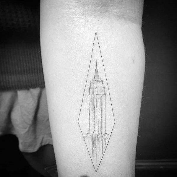 Creative Empire State Building Tattoos For Guys