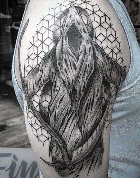 Creative Grim Reaper Tattoo Designs For Men On Upper Arm