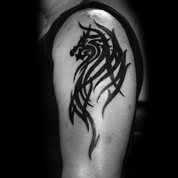 Creative Guys Dragon Tribal Tattoo Designs