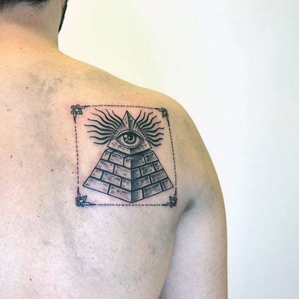 simple pyramids tattoo