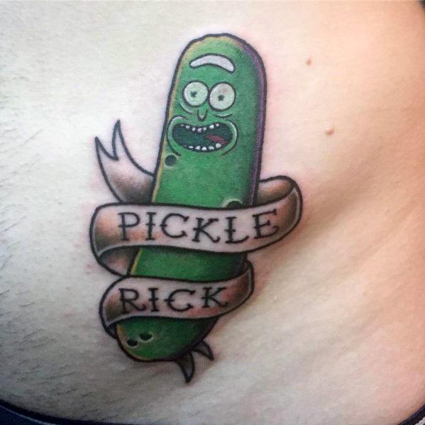 Creative Hip Pickle Rick Tattoos For Guys.