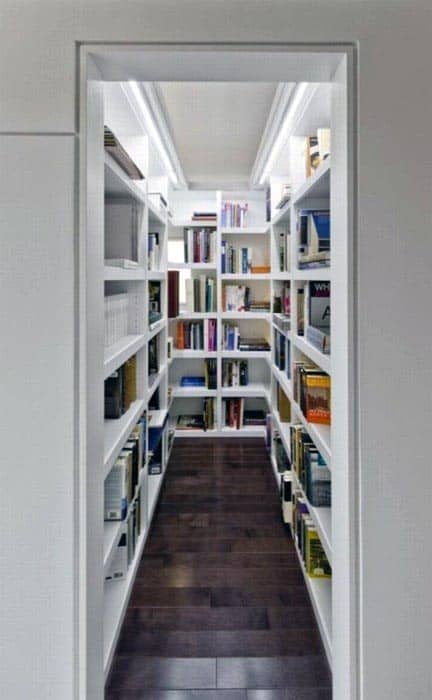 Creative Home Library Closet Design