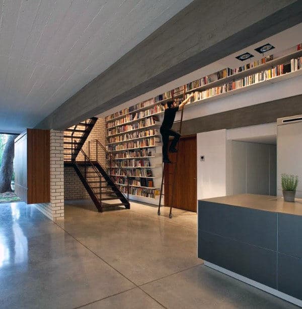 entryway wall shelf library