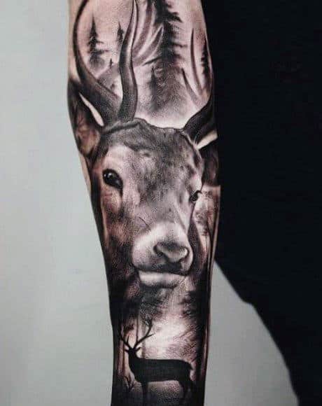 Creative Hunting Tattoo Designs For Men