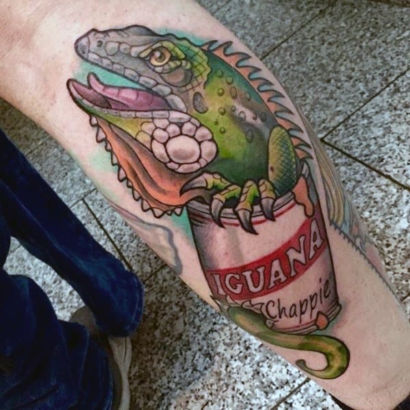 Creative Iguana Tattoos For Men