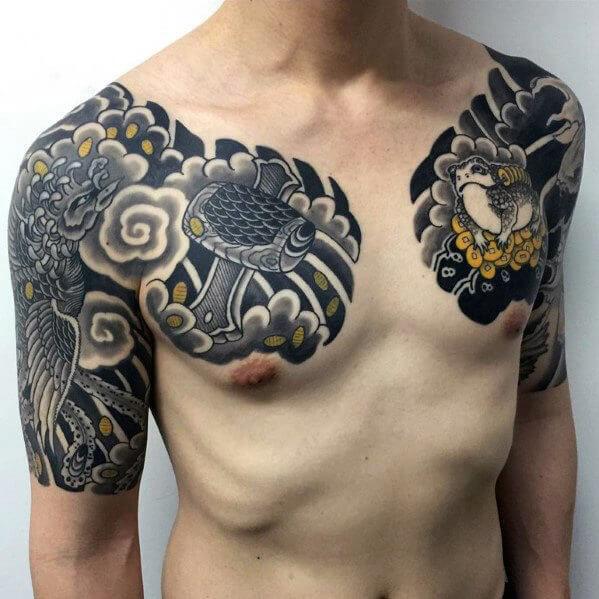 Creative Japanese Frog Tattoos For Guys