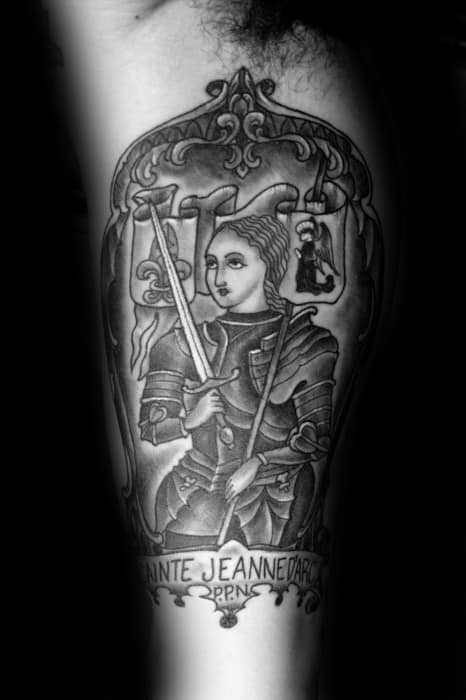 Creative Joan Of Arc Tattoos For Men