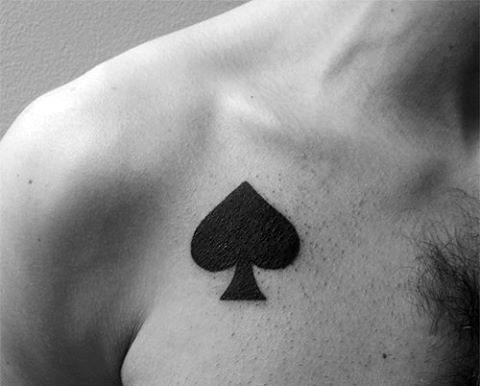 Creative Male Simple Tattoo Inspiration Spade