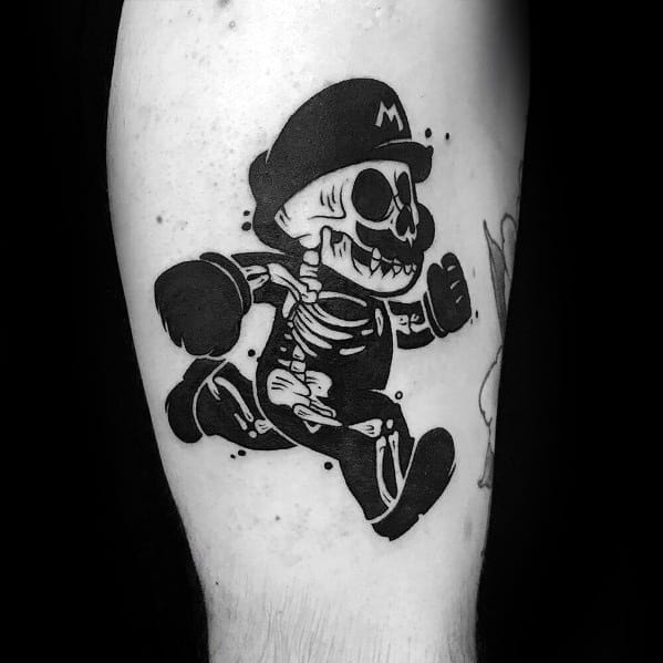Cool Mario Tattoo Ideas For Men Inspiration Guide