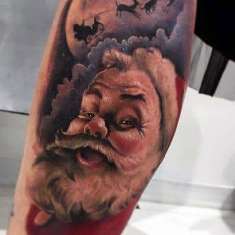 Creative Santa Claus Tattoos For Guys