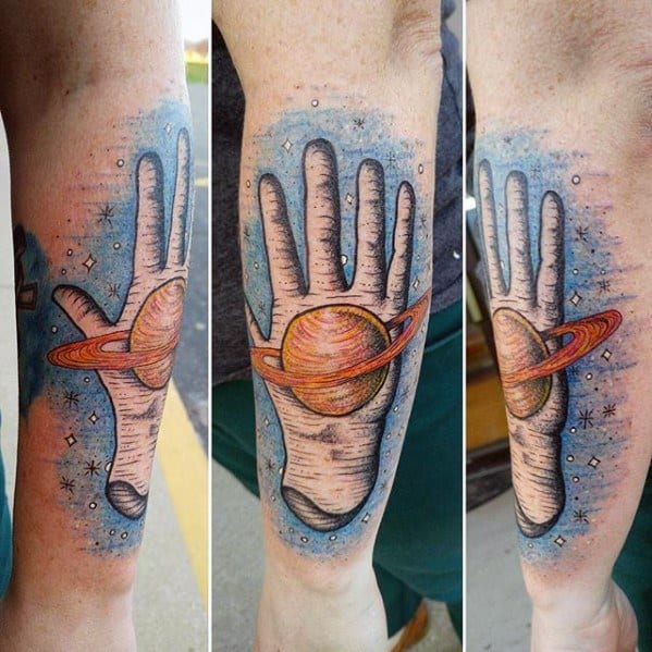 Creative Saturn Tattoos For Men
