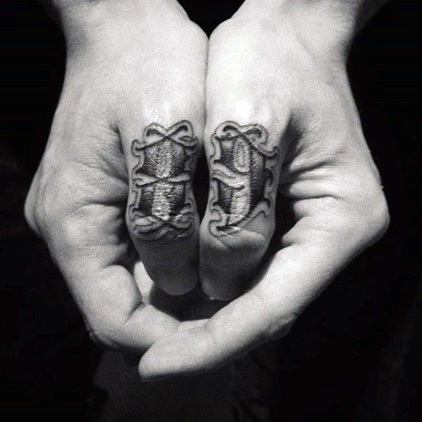 Creative Simple Numbers Hand Tattoos For Men