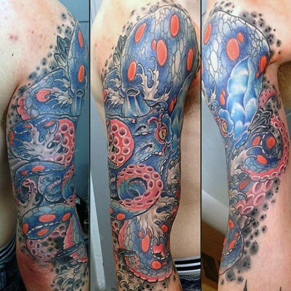 Creative Sleeve Octopus Tattoos For Men