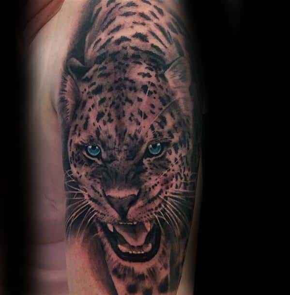 Creative Snow Leopard Tattoos For Men