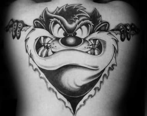 Creative Tasmanian Devil Tattoos For Men On Back