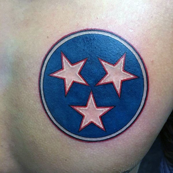 Creative Tennessee Flag Tattoos For Guys