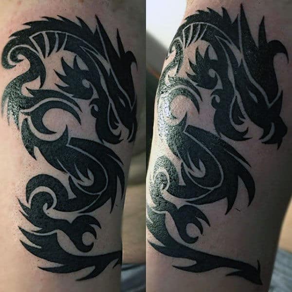 Creative Tribal Dragon Tattoos For Guys