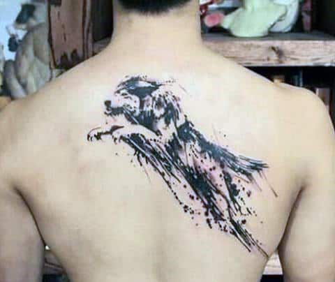 Creative Wolf Tattoo Design For Men