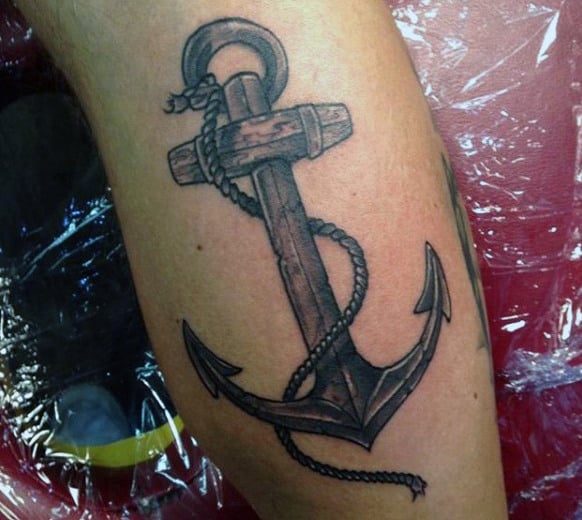 Cross Anchor Tattoo For Men