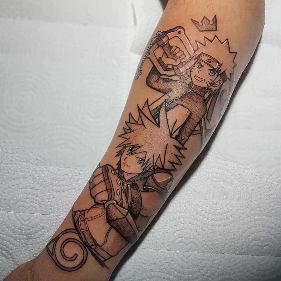 Cross Over Kingdom Hearts Tattoo