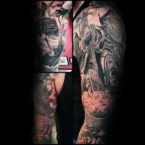 3. Sleeve Cthulhu Tattoos.