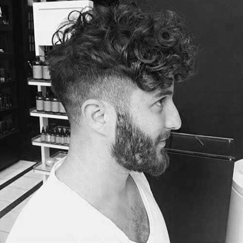 Curly Undercut Hairstyles For Men With Beards